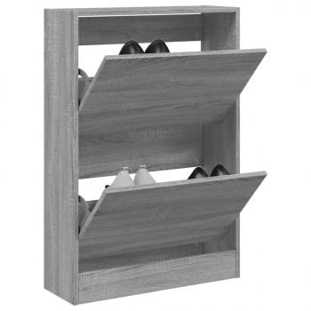 ARDEBO.de - Schuhschrank Grau Sonoma 60x21x87,5 cm Holzwerkstoff