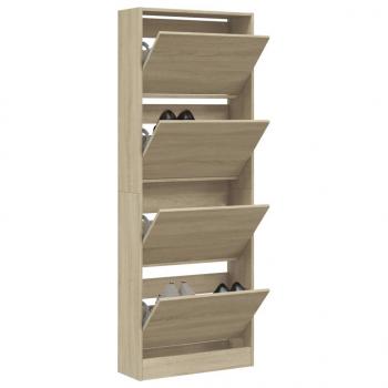 ARDEBO.de - Schuhschrank Sonoma-Eiche 60x21x163,5 cm Holzwerkstoff