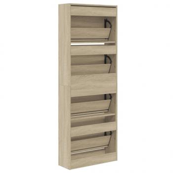 Schuhschrank Sonoma-Eiche 60x21x163,5 cm Holzwerkstoff