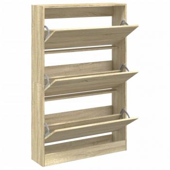 Schuhschrank Sonoma-Eiche 80x21x125,5 cm Holzwerkstoff