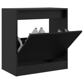 ARDEBO.de - Schuhschrank Schwarz 60x34x63,5 cm Holzwerkstoff