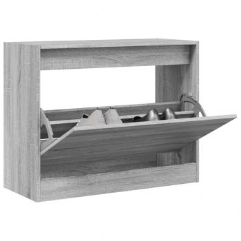 ARDEBO.de - Schuhschrank Grau Sonoma 80x34x63 cm Holzwerkstoff