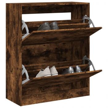 ARDEBO.de - Schuhschrank Räuchereiche 80x34x96,5 cm Holzwerkstoff