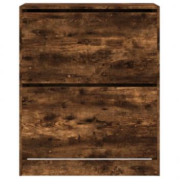 Schuhschrank Räuchereiche 80x34x96,5 cm Holzwerkstoff