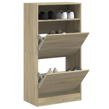 ARDEBO.de - Schuhschrank Sonoma-Eiche 60x34x116 cm Holzwerkstoff