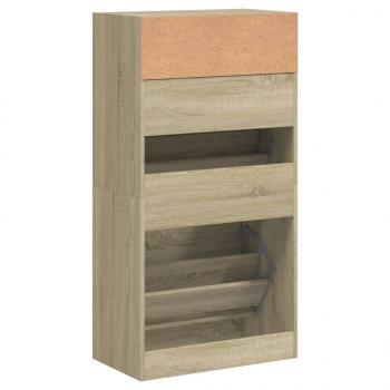 Schuhschrank Sonoma-Eiche 60x34x116 cm Holzwerkstoff