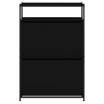 Schuhschrank Schwarz 75x34x112 cm Holzwerkstoff