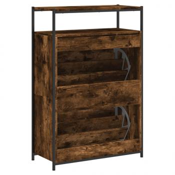 Schuhschrank Räuchereiche 75x34x112 cm Holzwerkstoff