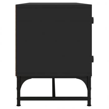 TV-Schrank mit Glastüren Schwarz 102x37x50 cm