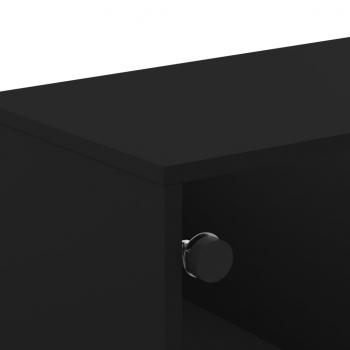 TV-Schrank mit Glastüren Schwarz 102x37x50 cm