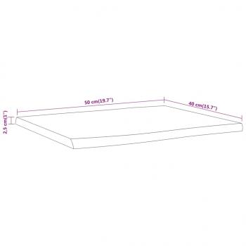 Beistelltisch 50x40x2,5 cm Massivholz Akazie Naturkante