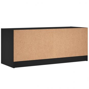 TV-Schrank mit Glastüren Schwarz 102x37x42 cm