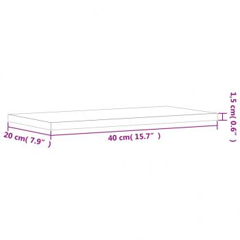 Wandregale 4 Stk. Braun Eichen-Optik 40x20x1,5 cm Holzwerkstoff