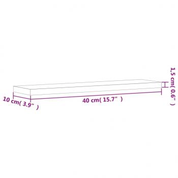 Wandregale 4 Stk. Grau Sonoma 40x10x1,5 cm Holzwerkstoff