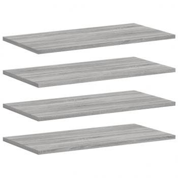 Wandregale 4 Stk. Grau Sonoma 60x30x1,5 cm Holzwerkstoff