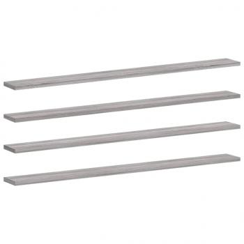 Wandregale 4 Stk. Grau Sonoma 100x10x1,5 cm Holzwerkstoff