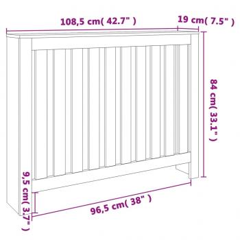 Heizkörperverkleidung Wachsbraun 108,5x19x84cm Massivholz