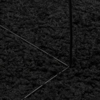 Shaggy-Teppich PAMPLONA Hochflor Modern Schwarz Ø 160 cm