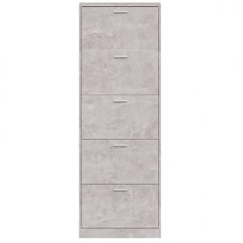 Schuhschrank Betongrau 59x17x169 cm Holzwerkstoff