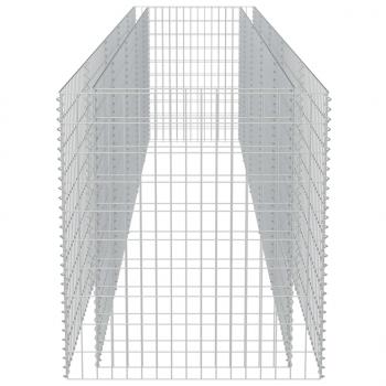 Gabionen-Hochbeet Verzinkter Stahl 450×90×100 cm