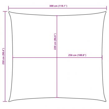 Sonnensegel Oxford-Gewebe Rechteckig 2,5x3 m Anthrazit