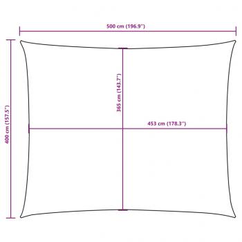 Sonnensegel Oxford-Gewebe Rechteckig 4x5 m Anthrazit