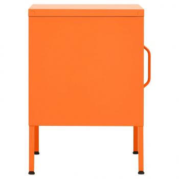 Nachttisch Orange 35x35x51 cm Stahl 