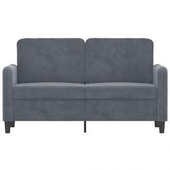 2-Sitzer-Sofa Dunkelgrau 120 cm Samt