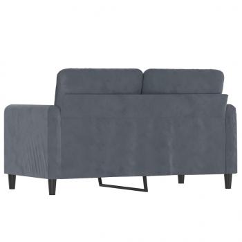 2-Sitzer-Sofa Dunkelgrau 120 cm Samt