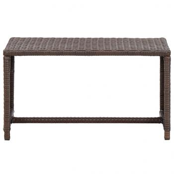 Couchtisch Braun 70x40x38 cm Poly Rattan