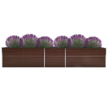 ARDEBO.de - Garten-Hochbeet Verzinkter Stahl 400x80x45 cm Braun