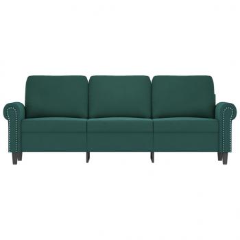 3-Sitzer-Sofa Dunkelgrün 180 cm Samt