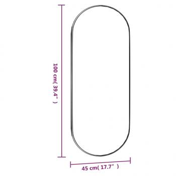 Wandspiegel 45x100 cm Glas Oval