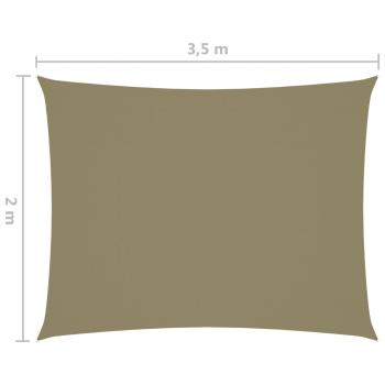 Sonnensegel Oxford-Gewebe Rechteckig 2x3,5 m Beige