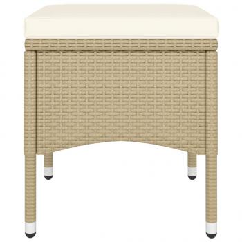 9-tlg. Garten-Essgruppe Poly Rattan Beige