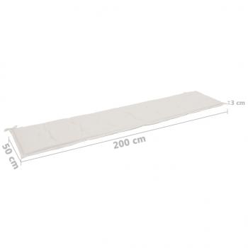 Gartenbank-Auflage Creme 200x50x3 cm Oxford-Gewebe