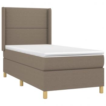 Boxspringbett mit Matratze Taupe 80x200 cm Stoff