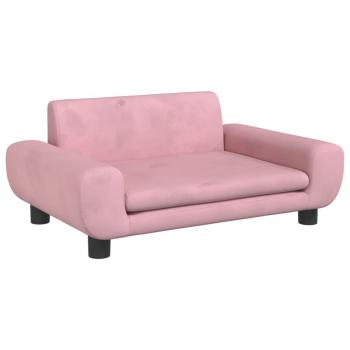 Hundebett Rosa 70x45x33 cm Samt