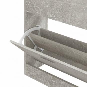 Schuhschrank Betongrau 63x24x81 cm Holzwerkstoff