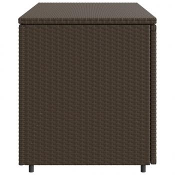 Gartenschrank Braun 110x55x60,5 cm Poly Rattan