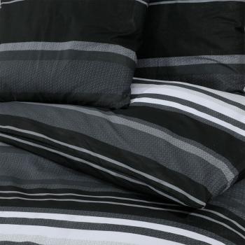 Bettwäsche-Set Schwarz und Weiß 220x240 cm Baumwolle