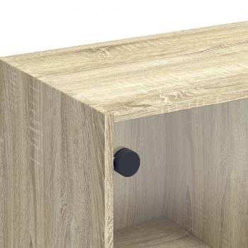 TV-Schrank mit Glastüren Sonoma-Eiche 102x37x42 cm