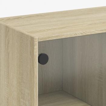 Bücherschrank mit Türen Sonoma-Eiche 136x37x142cm Holzwerkstoff