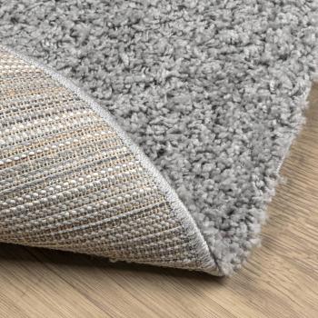 Shaggy-Teppich PAMPLONA Hochflor Modern Grau Ø 80 cm