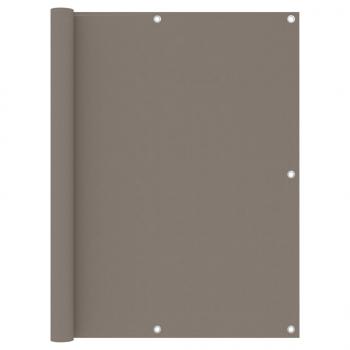 ARDEBO.de - Balkon-Sichtschutz Taupe 120x600 cm Oxford-Gewebe