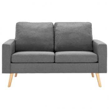 2-Sitzer-Sofa Hellgrau Stoff