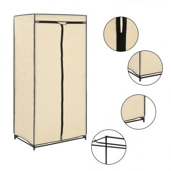 ARDEBO.de - Kleiderschrank Creme 75×50×160 cm