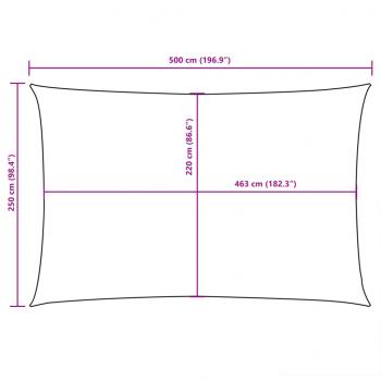 Sonnensegel Oxford-Gewebe Rechteckig 2,5x5 m Anthrazit