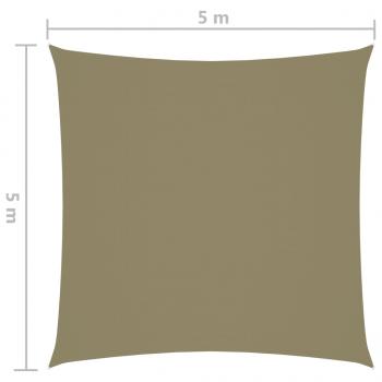 Sonnensegel Oxford-Gewebe Quadratisch 5x5 m Beige