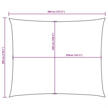 Sonnensegel Oxford-Gewebe Rechteckig 3x4 m Terrakotta-Rot